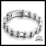 Bracelet Biker Tête de Mort (Acier)