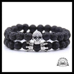 Bracelet Couronne Homme (Perles) - Crâne Passion