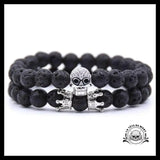 Bracelet Couronne Homme (Perles) - Crâne Passion