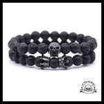 Bracelet Couronne Homme (Perles) - Crâne Passion
