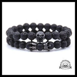 Bracelet Couronne Homme (Perles) - Crâne Passion