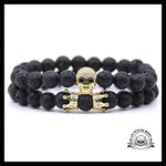 Bracelet Couronne Homme (Perles) - Crâne Passion