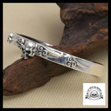 Bracelet Crâne Biker (Argent)