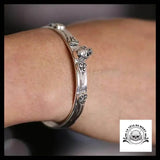Bracelet Crâne Biker (Argent)