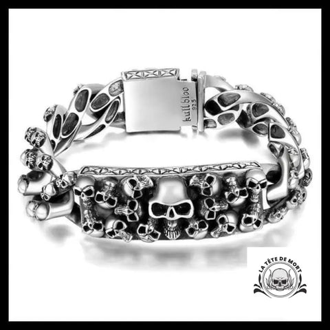 Bracelet Crâne Brisé (Acier)