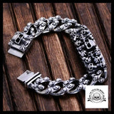 Bracelet Crâne Brisé (Acier)