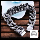 Bracelet Crâne Brisé (Acier)