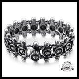 Bracelet Crâne Motard (Acier)