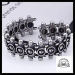 Bracelet Crâne Motard (Acier)