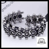 Bracelet Crâne Motard (Acier)