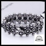 Bracelet Crâne Motard (Acier)