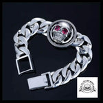 Bracelet Crâne Rock (Argent)