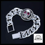 Bracelet Crâne Rock (Argent)