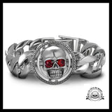 Bracelet Crâne Rock (Argent)