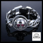 Bracelet Crâne Rock (Argent)