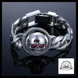 Bracelet Crâne Rock (Argent)