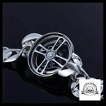 Bracelet Crâne Rock (Argent)