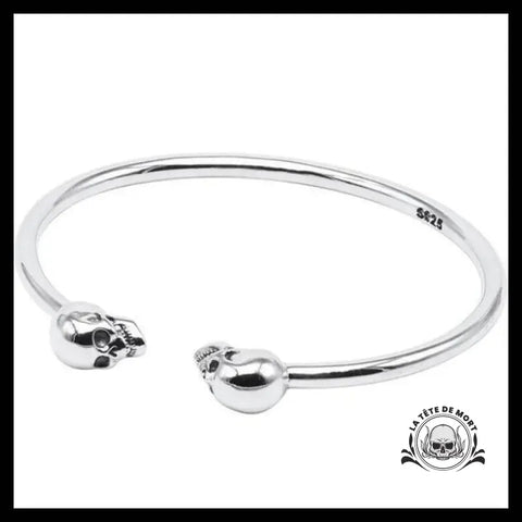Bracelet Homme Tête de Mort Luxe (Argent)