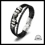 Bracelet Macabre Cuir Marron (Cuir)