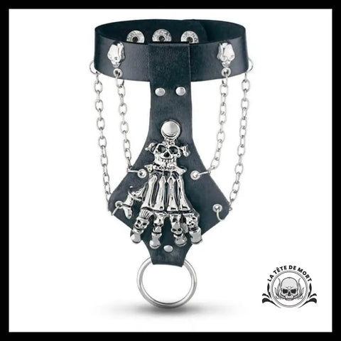 Bracelet Main Squelette (Cuir)