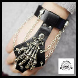 Bracelet Main Squelette (Cuir)