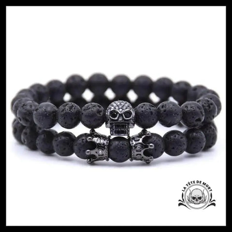 Bracelet Noir Homme (Perles)