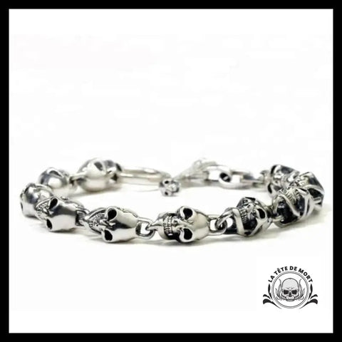 Bracelet Punk Homme (Argent)