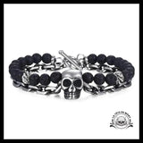 Bracelet Skull Biker (Perles)