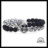 Bracelet Skull Biker (Perles)