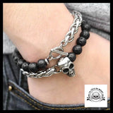 Bracelet Skull Biker (Perles)