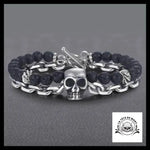 Bracelet Skull Biker (Perles)