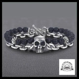 Bracelet Skull Biker (Perles)