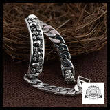 Bracelet Skull Homme (Argent)