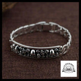 Bracelet Skull Homme (Argent)