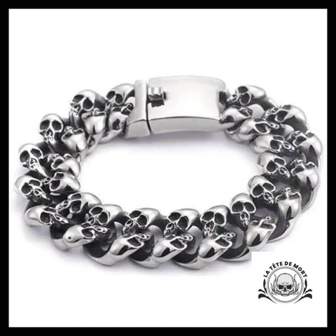 Bracelet Tête de Mort (Acier)