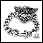 Bracelet Tête de Mort Aigle Américain - Crâne Passion
