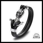 Bracelet Tête de Mort Ancre Marine