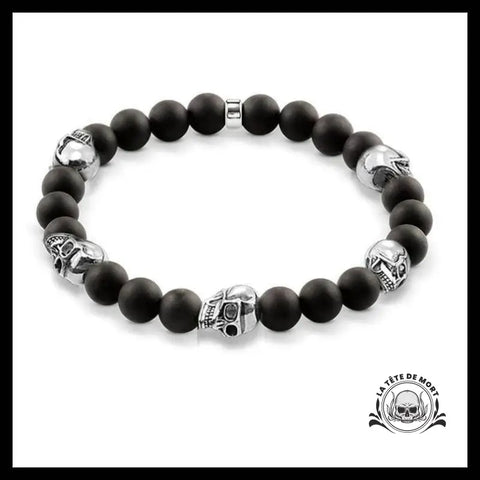 Bracelet Tête de Mort en Argent
