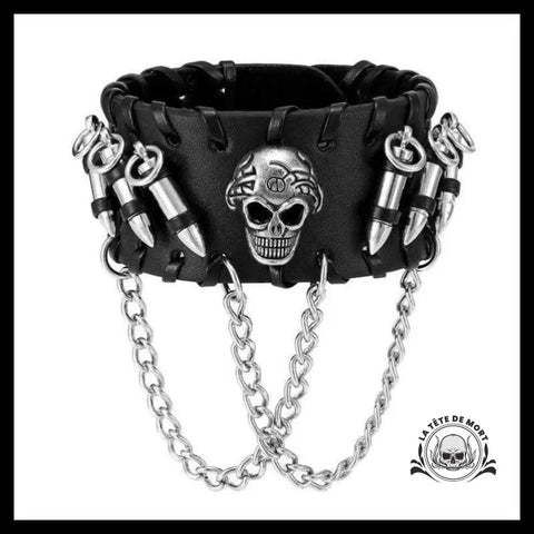 Bracelet Tête de Mort Biker