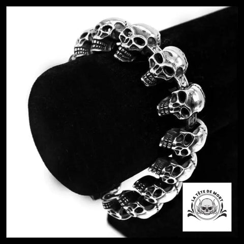 Bracelet Tête de Mort Chaîne Biker