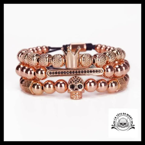 Bracelet Tête de Mort Couronne