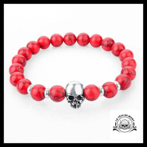 Bracelet Tête de Mort Crâne Argent