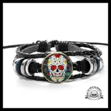 Bracelet Tête de Mort Crâne Mexicain