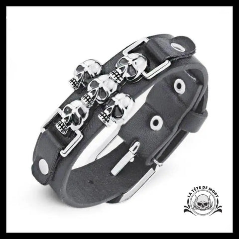 Bracelet Tête de Mort Croix