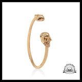 Bracelet Tête de Mort Dorée