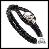Bracelet Tête de Mort Double Tresse