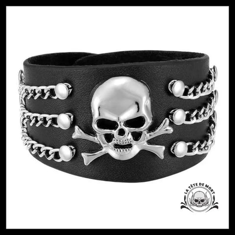 Bracelet Tête de Mort Drapeau Pirate