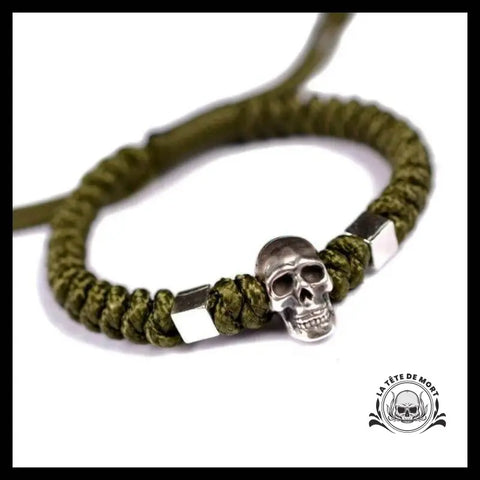 Bracelet Tête de Mort écrou en Argent