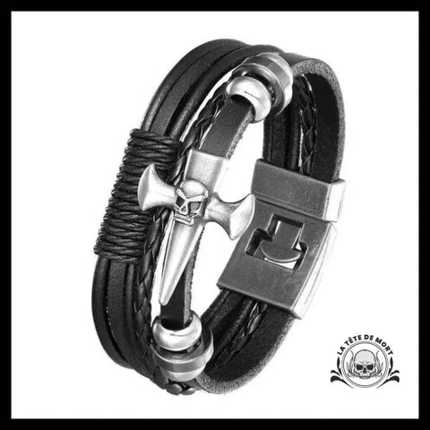Bracelet Tête de Mort épée