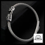 Bracelet Tête de Mort Femme (Acier)